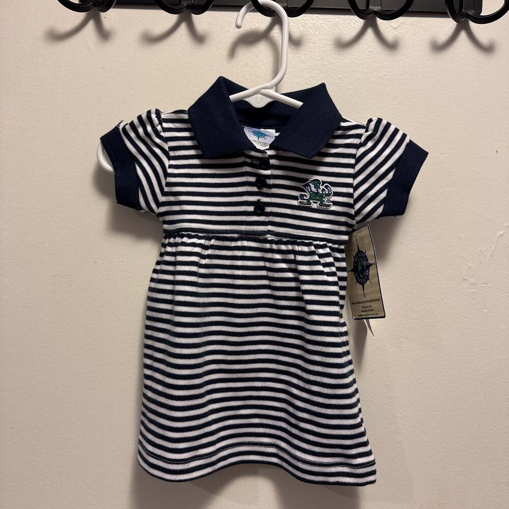 Notre Dame Fighting Irish Striped Gameday Dress 0-3 mo.
